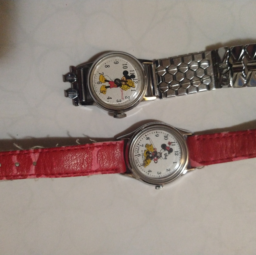 Vintage mickey n mini mouse watches